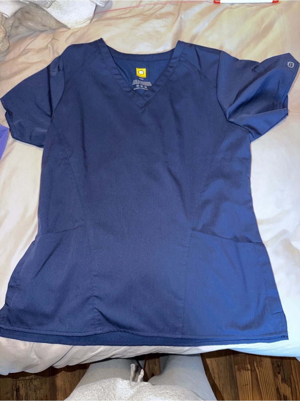 Women's Navy Scrub Top